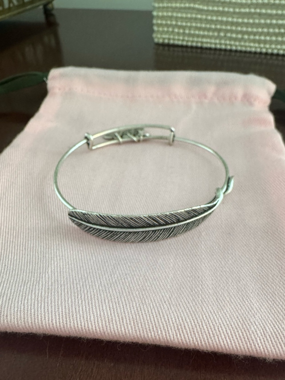 Alex & Ani Silver Leaf Bracelet